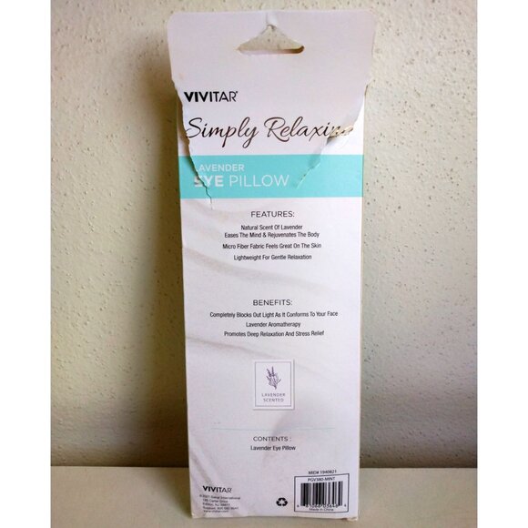 Vivitar Simply Relaxing Lavender Eye Pillow - Picture 2 of 3